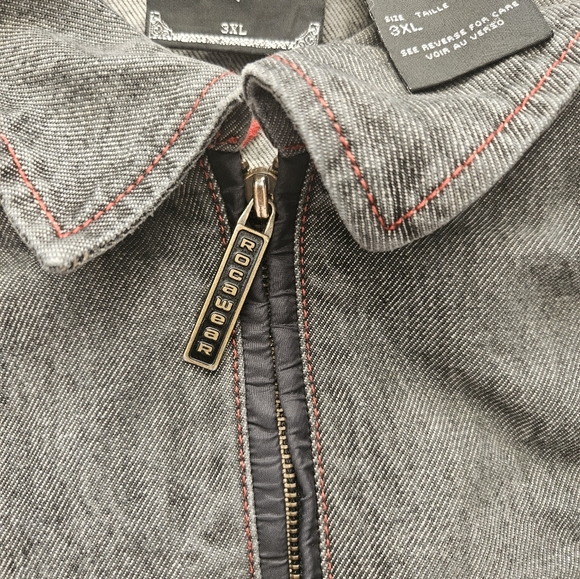 Vintage Rocawear Y2K Jean Jacket Denim size  HIP HOP RAP Urban - Picture 7 of 14